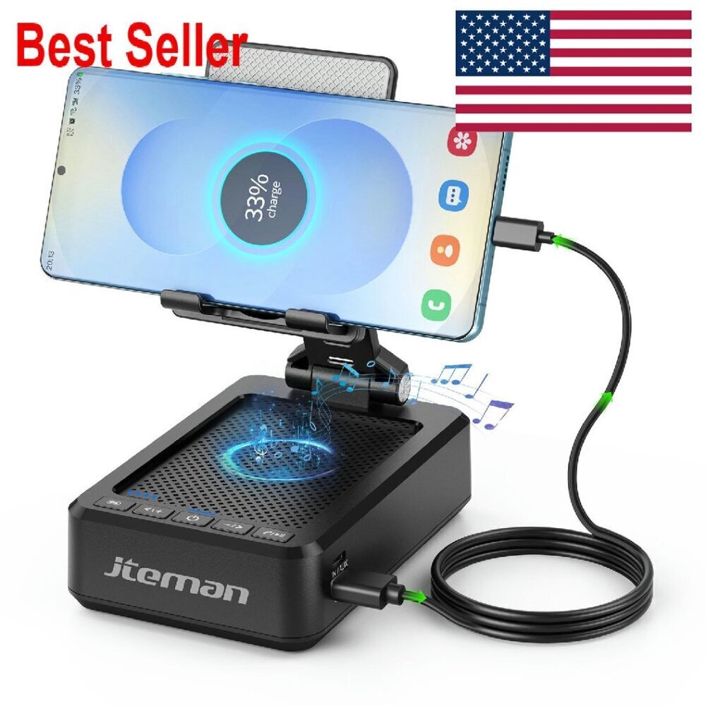 Bluetooth Speaker Phone Stand Adjustable Foldable Tech Gadget Hands-Free Desk